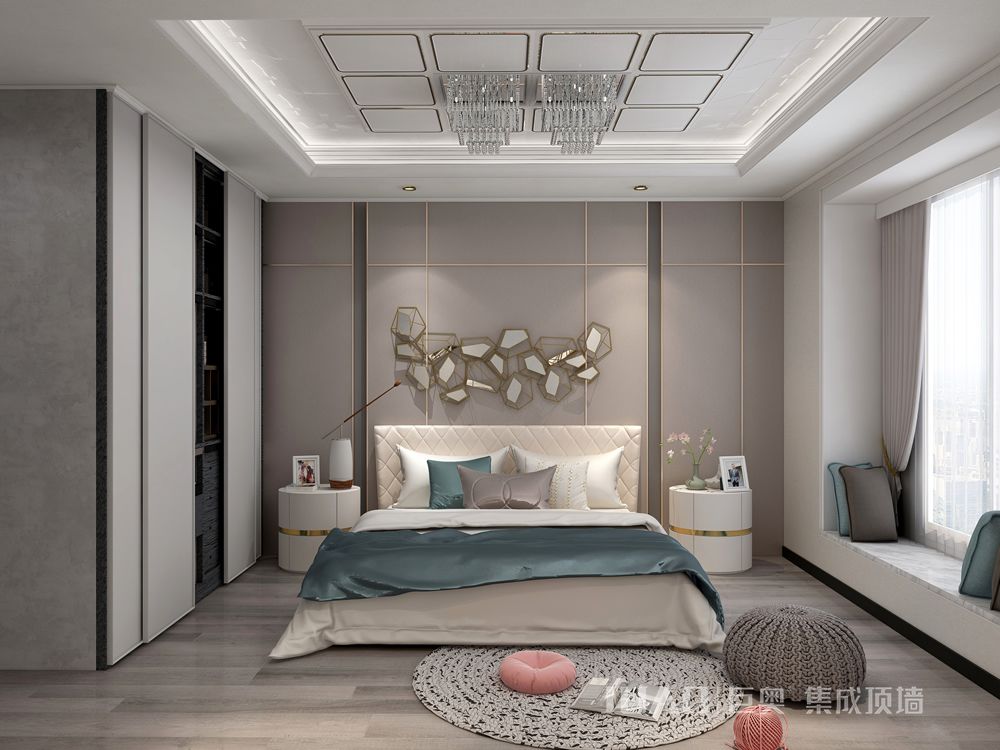 巨奧集成頂墻-高端定制整裝-現代臥室